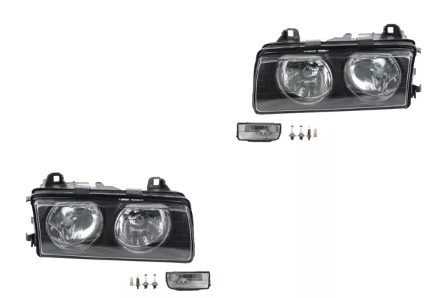 Scheinwerfer Set Halogen passend für BMW 3er E36 09/94-04/99 FF H7 Nebel Leuc.