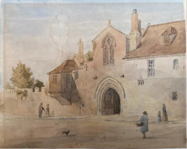 Salisbury Fine Early 19th Century Watercolour Drawing of St. Ann's Gate