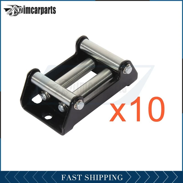 10X 4-1/4"  Bolt Pattern Winch Roller Fairlead 4 Way Roller Cable Guide
