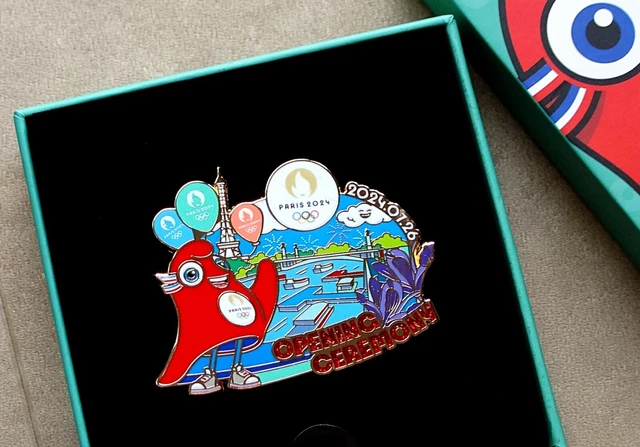 Collection Complète De Pins Puzzle JO Paris 2024 Dans Son Cadre D'origine