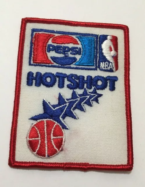 Vintage Pepsi HotShot NBA Basketball Stars Patch Red White & Blue USA Unused