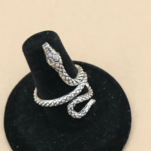 Mexican 925 Silver Taxco Wrapped SNAKE Cobra Serpent Twisted Ring Size to Choose