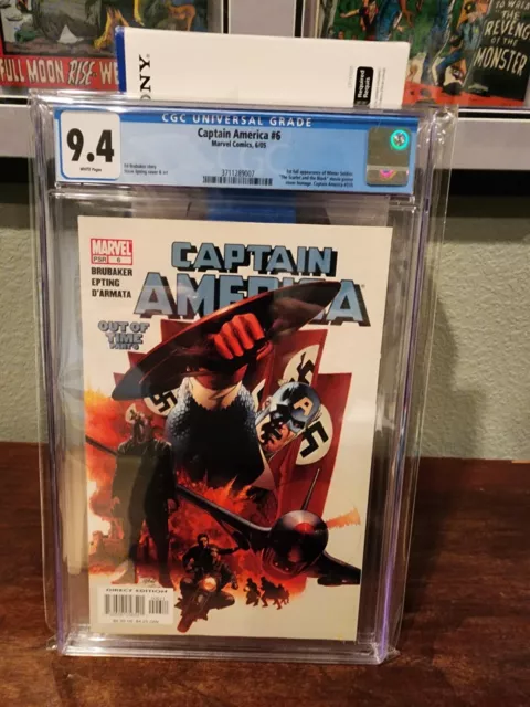 Captain America #6 - Marvel 2005 CGC 9.4 1st full appearance of Winter Soldier