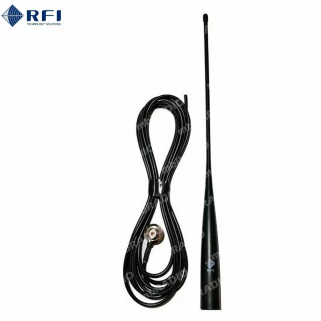 Rfi Cd30-148470-53 Dual Band Vhf/Uhf 148-174/400-477 Mobile Antenna, 5M Coax