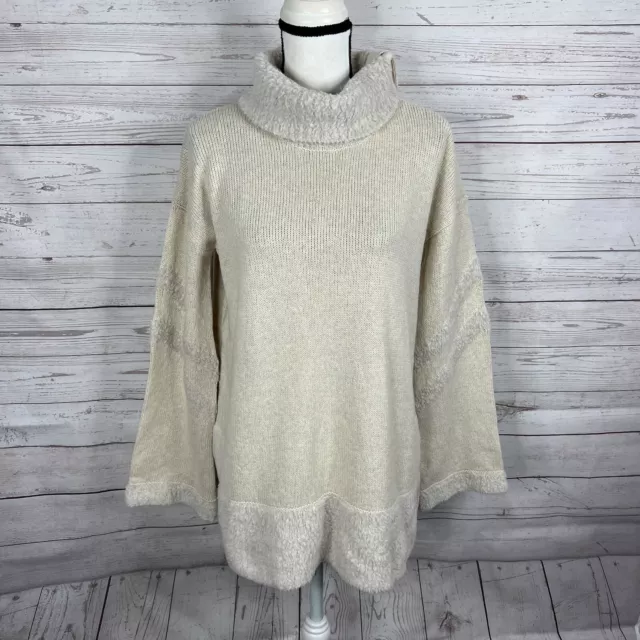 Smartwool Womens Cozy Lodge Tunic Sweater Size Large Natural Heather Beige