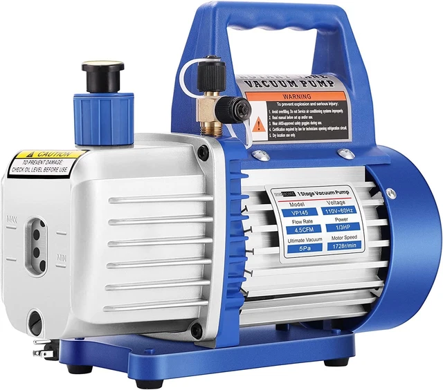 1/4 HP 3.5 CFM Single Stage Rotary Vane Air Vacuum Pump with Oil Bottle