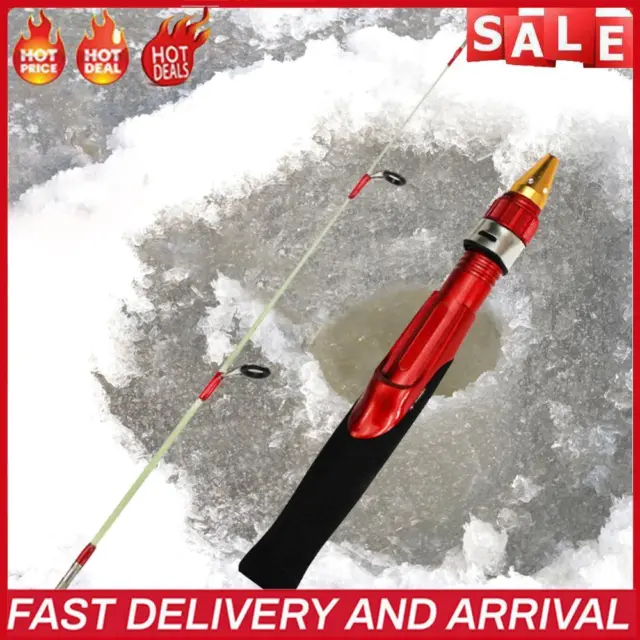 PORTABLE WINTER ICE Fishing Pole Ice Fishing Rod Foldable Fishing Pole  Tackle £7.12 - PicClick UK