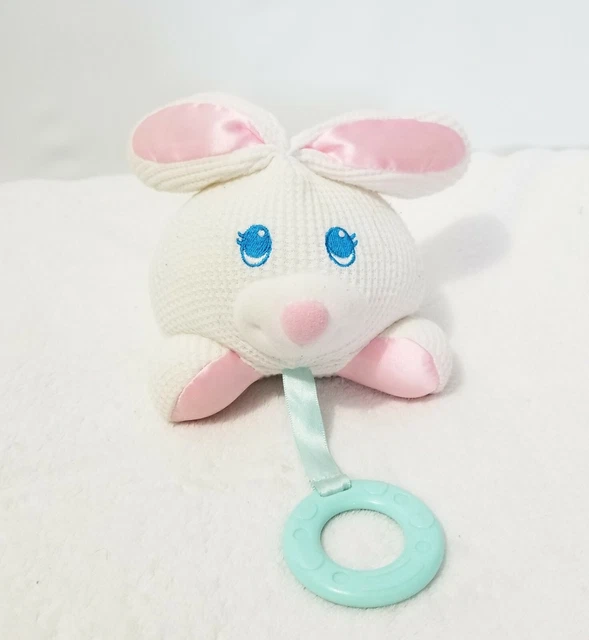 Fisher Price Clutch Me Cozies Bunny Rabbit Rattle Teether Thermal Vintage 1998