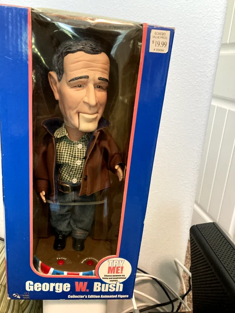 George W. Bush Animation GEORGE W BUSH Animated Figure Gemmy Pop Culture Series Talking Doll ...