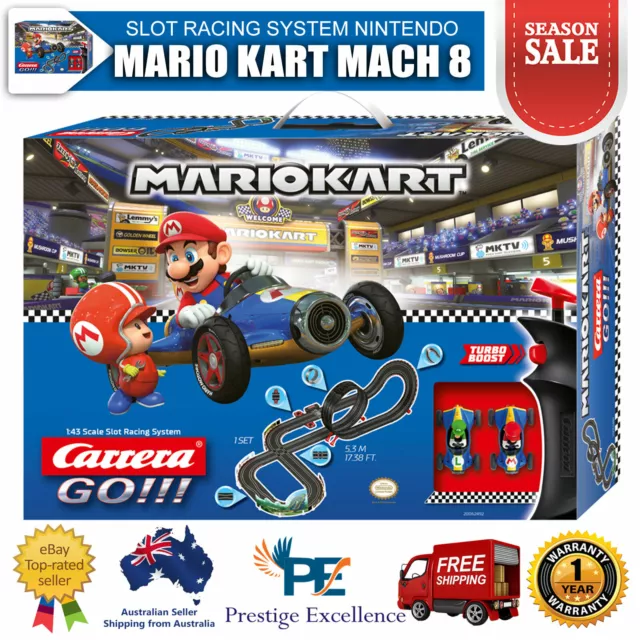 Carrera Go Nintendo Mach 8 Mario Kart 8 Slot Car Racing Race Track Kids Toy Sets