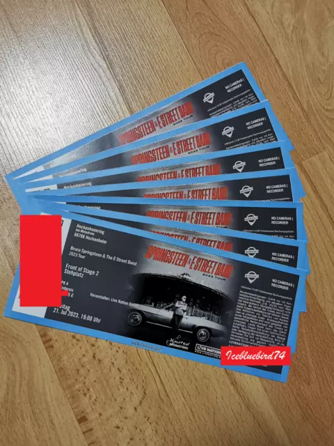1-7 Tickets FOS2 Bruce Springsteen 21.07.2023 Hockenheimring Front