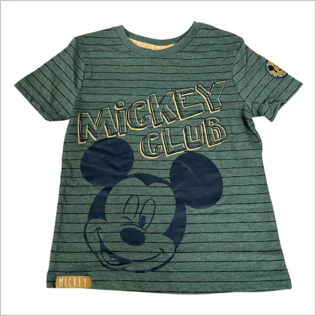 Boys Disney Mickey Mouse at George Green Striped T-Shirt 3-4years BNWT