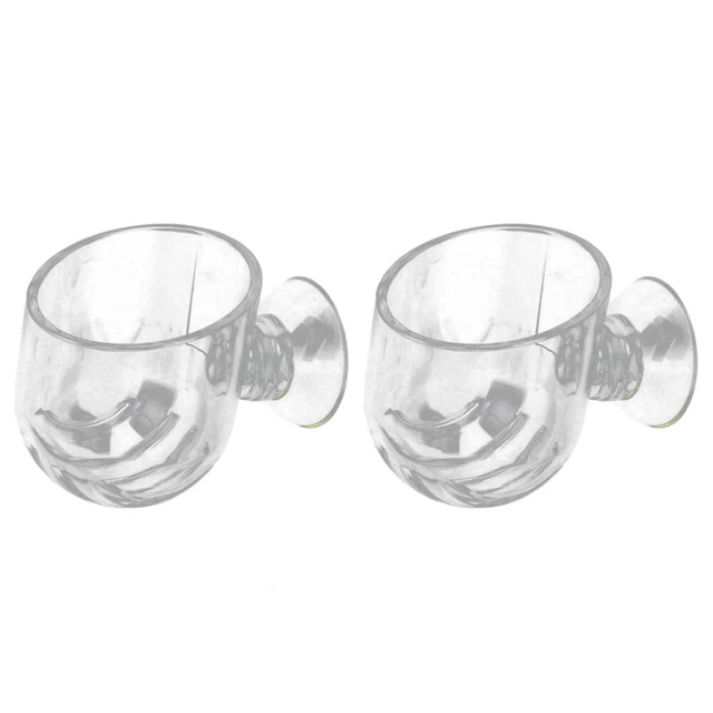 2 piezas alimentador de alimentos para acuario alimentador flotante de acrílico para peces