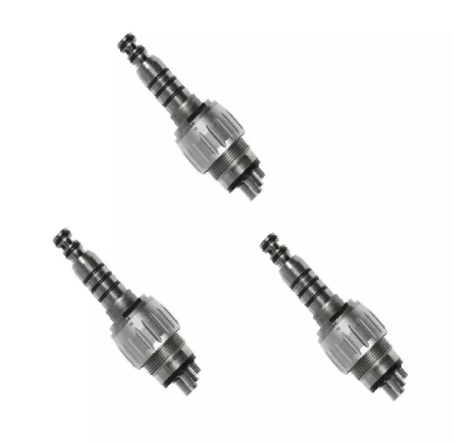 3x Dental Quick Coupler 4 Hole For KAVO MULTlflex Style Coupling handpiece