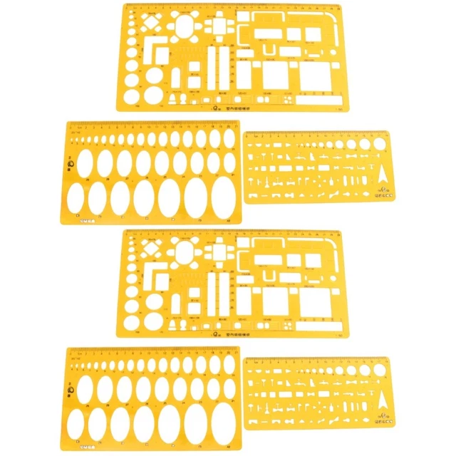 Elips Ruler 2 PACK ELLIPSE Drafting Template Ruler Architecture Templates Scale ...