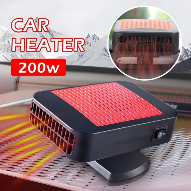 200W Electric Car Heater 12V DC Heating Fan Defogger Defroster Demister Portable