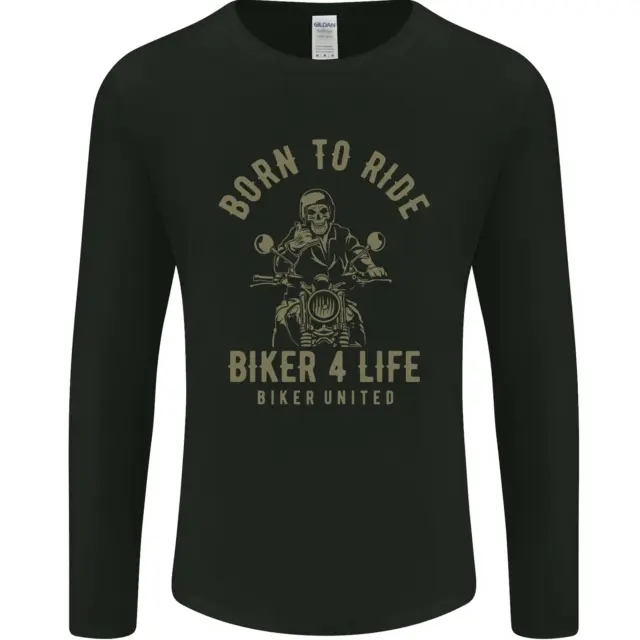 T-shirt da uomo Biker 4 Life moto teschio