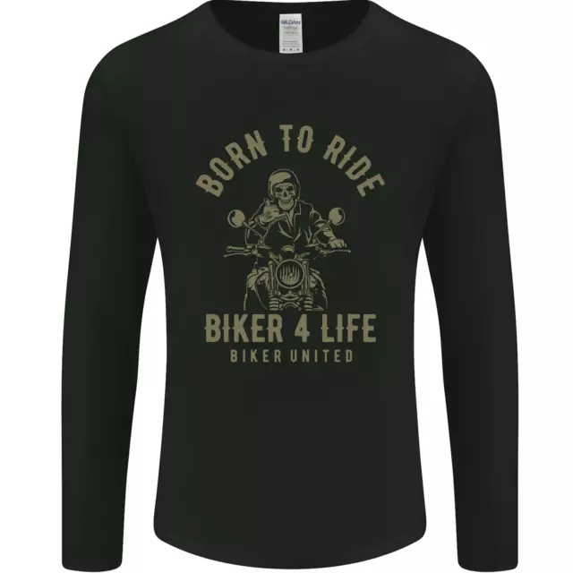 T-shirt da uomo Biker 4 Life moto teschio