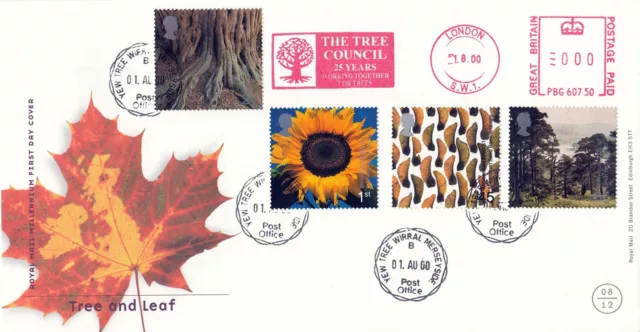 2000 Tree & Leaf - RM - Yew Tree CDS - The Tree Council Meter Mark