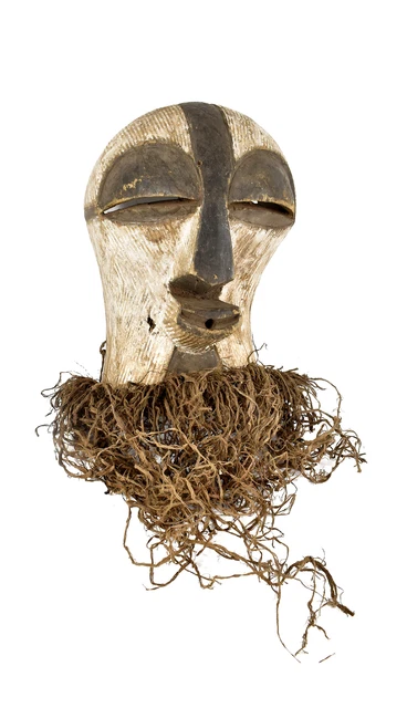 Songye Kifwebe Mask with Beard Leather Congo African Art