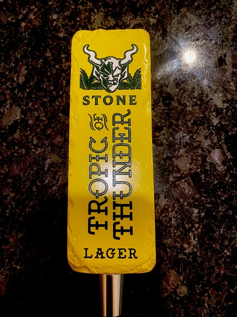 Stone Brewing Company Tropic Of Thunder Lager Beer Tap Handle 8”