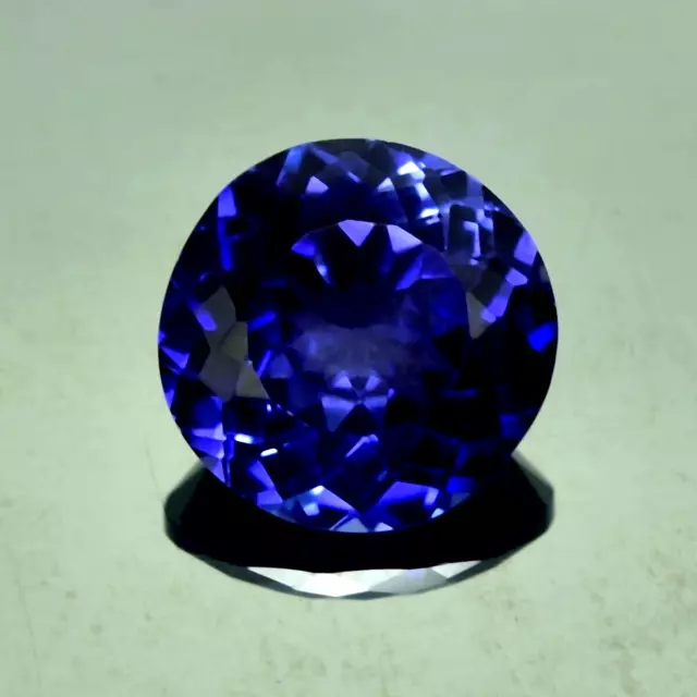 10.95 Ct Natural Transparent Blue Sapphire Round Cut GIE Certified Gemstone