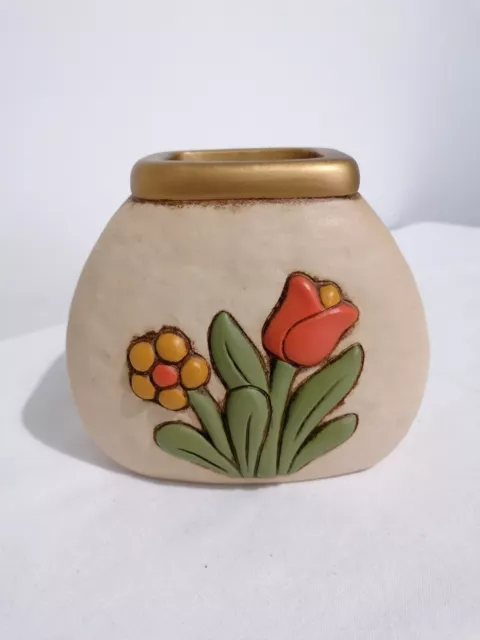 Thun Vaso Con Fiori In Ceramica Originale Made In Italy Da Collezione