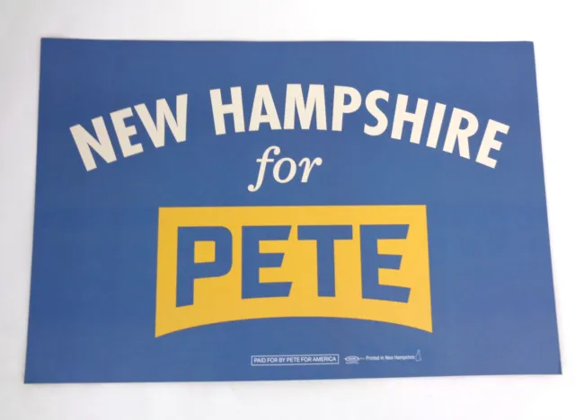 Mayor Pete Buttigieg For President 2020 Official Campaign Rally Sign Poster D