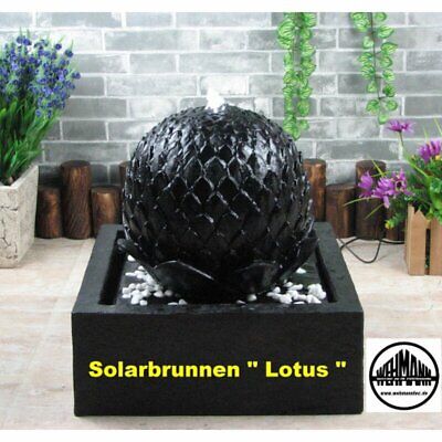 Fontaine Solaire " Lotus " Puit de Jardin Lot Complet Akkufunktion