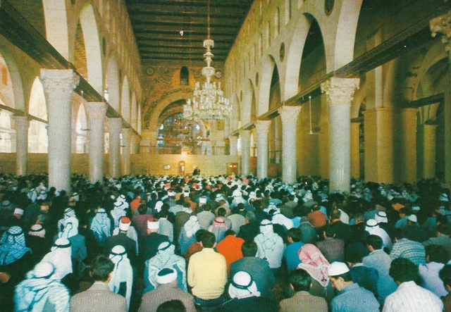 Israel - Jerusalem  -  Al Aqsa Mosque - Moslems praying at tne Mosque - ca. 1980