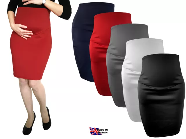 Maternity Skirt Over Bump Pregnancy Clothes Pencil Skirt