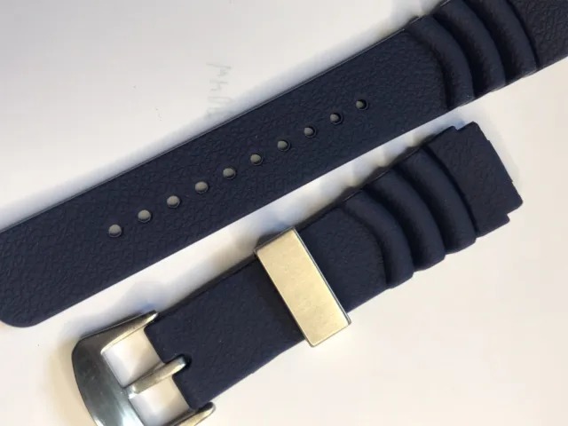 Bracelete Adaptação Seiko Z-22 Silicone Azul para SKX007K2, SKX009K2, Diver’s 3