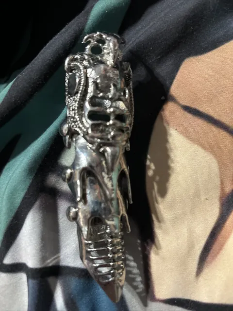 Full Finger Ring Claw Skull Gothic Armor Punk Knight Jewelry Сarnival  Unisex NEW