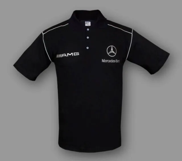 Mens Mercedes-Benz AMG Racing Polo Shirt T-Shirt Apparel Embroidered