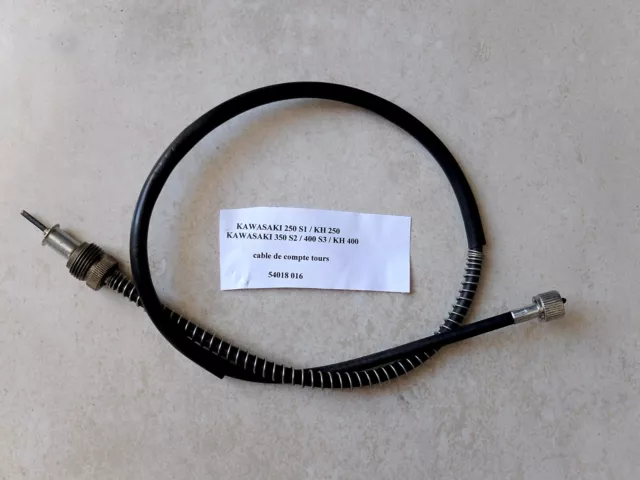 Tachometer Cable Kawasaki S3 400 S2A Kh 1973-79.Bolt Cable Compte Tours S3 400