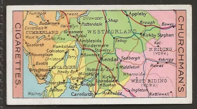 Mapa Seccional De Ciclismo Churchman 1931-#09 - ¡Tarjeta De Calidad!¡!