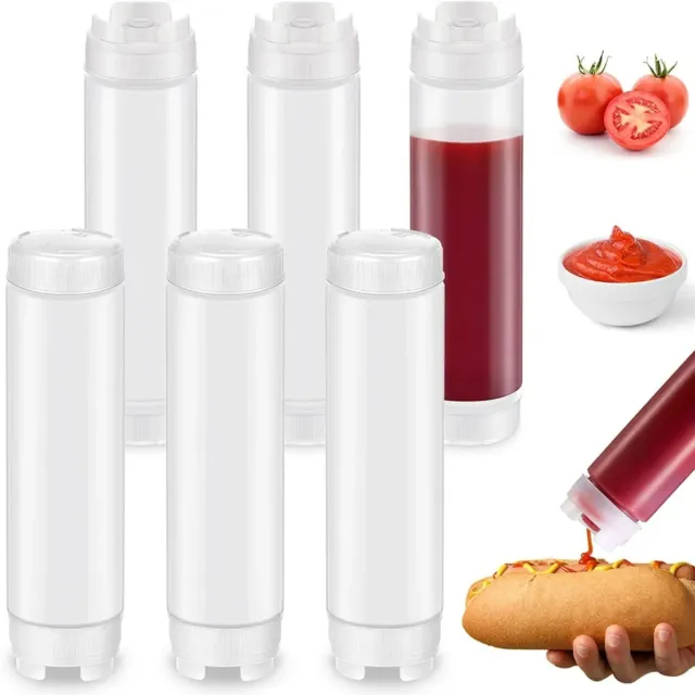 Large-capacity Sauce Dispenser Plastic Olive Oil Dispensers  Salad Dressing