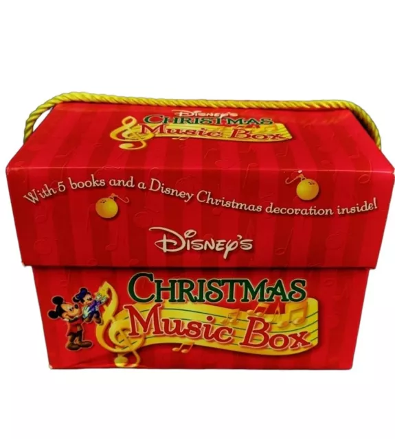 First Edition Disney Christmas Music Box with 5 Books - Missing Ornament