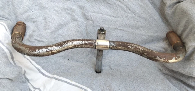 ANCIEN GUIDON POTENCE Soudée Velo 1930 Old Bike HANDLEBAR Bici Porteur Peugeot EUR 12,50 - FR