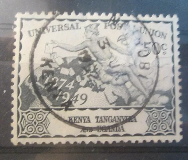 KENYA, UGANDA & TANGANYIKA POSTMARK -  NAIROBI (Skeleton) 1952 UPU 50c.