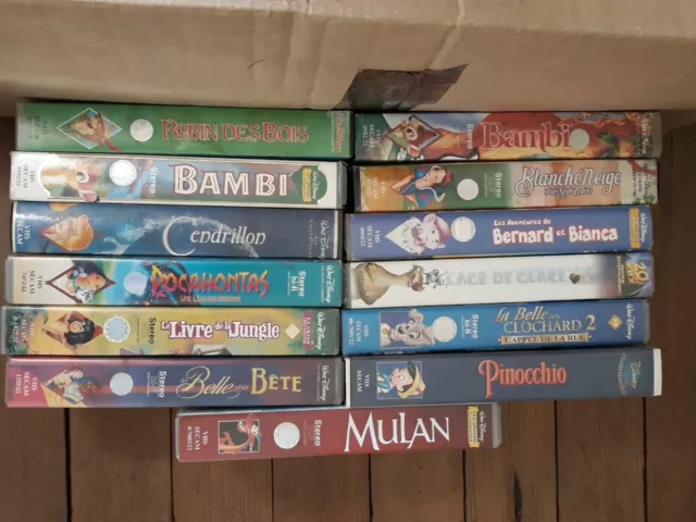 Walt Disney Lot De 13 Cassettes Vhs