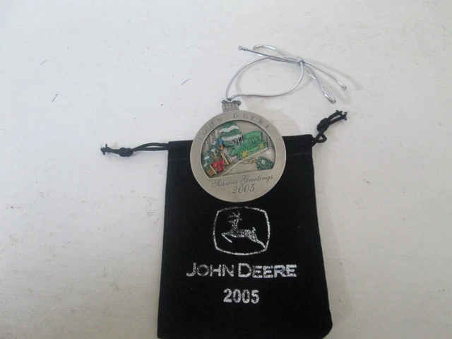 2005 John Deere Pewter Christmas Ornament - #10 In A Series