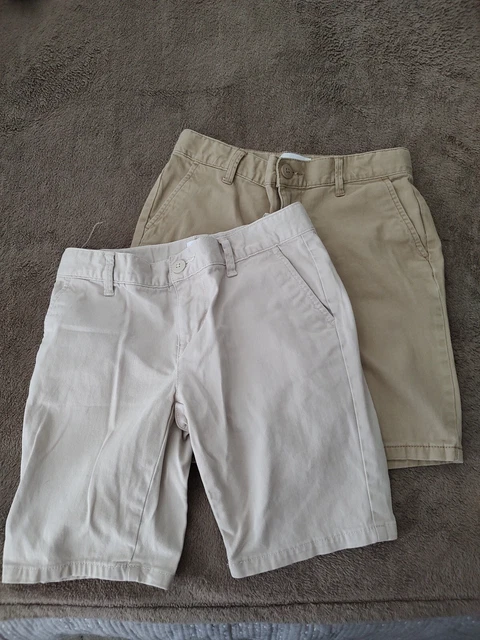 Children's Place, Girls, Khaki Shorts, Size 8, 2 Pair