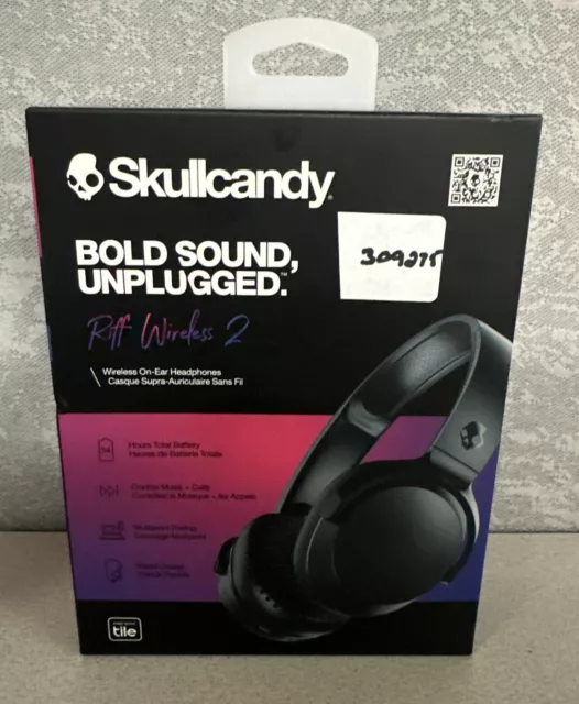 Skullcandy Riff 2 Bluetooth Wireless Headphones - Black