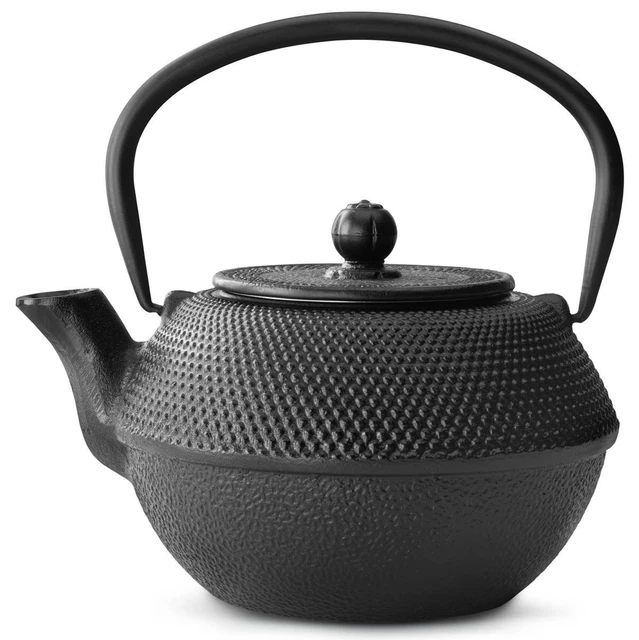 Asiatische Teekanne Gusseisen Teekessel Tee Kanne Teesieb emailliert 1,1 L sw