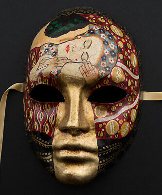 Mask from Venice Volto Face IN Paper Chewed- Spirit Klimt Collection 1767