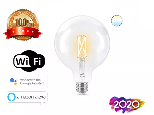 LAMPADA LED SMART Wifi E27 Globo tricolor Filamento WIreless Alexa Google  60W EUR 15,50 - PicClick IT