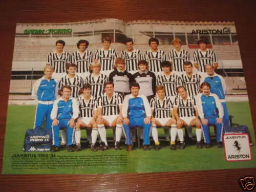 Poster Juventus 1983/84 Platini Scirea Cabrini Bettega