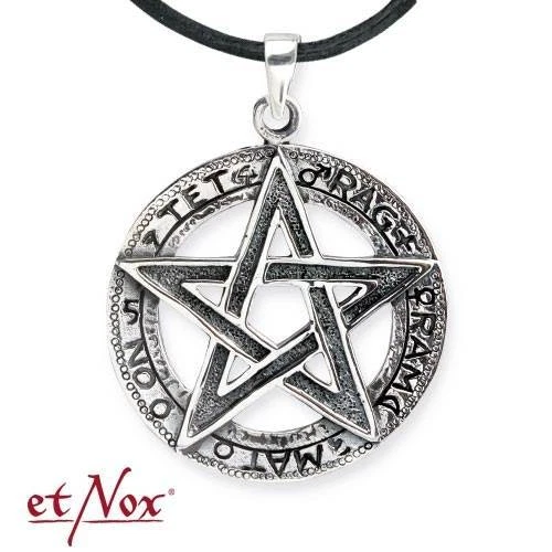 Witcher Pentagramm Halskette & Ring - Sterling Silber 925 - Tetragrammaton Amulett Für Damen & Herren