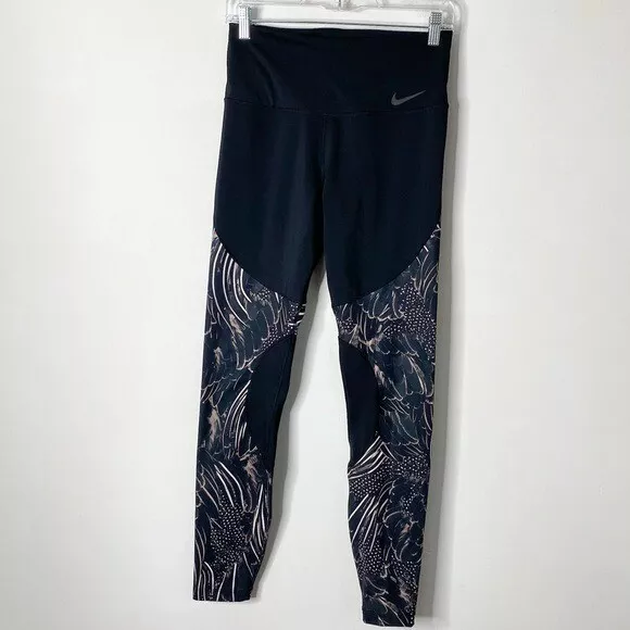 Nike Dri-Fit Women’s Size Medium Pull On Power Hyper Flutter Print Leggings